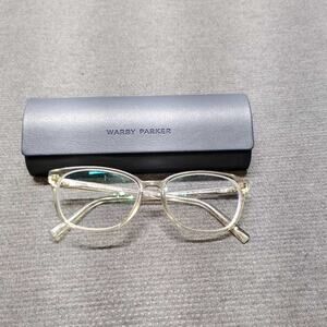 Warby Parker Clemens Eyeglasses Frames Only Clear Acetate Oval Full Rim